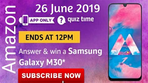samsung galaxy m30 amazon quiz answer